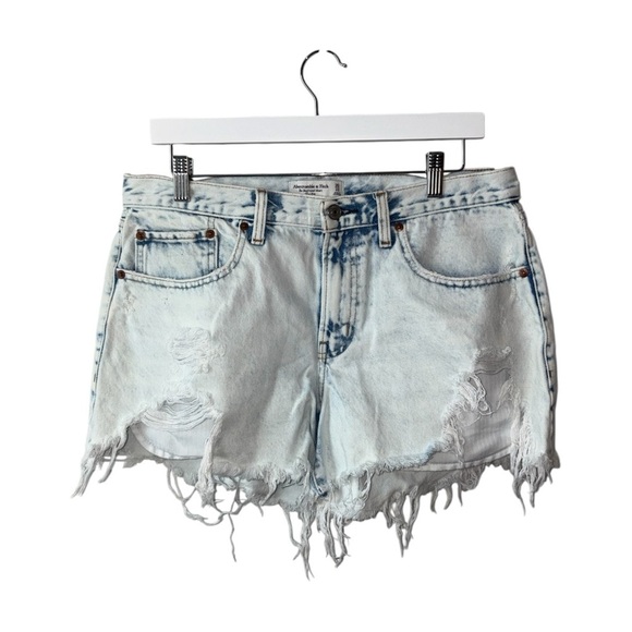 Abercrombie & Fitch Pants - Abercrombie & Fitch Boyfriend Shorts Size 10/30 Mid Rise Acid Wash Distressed